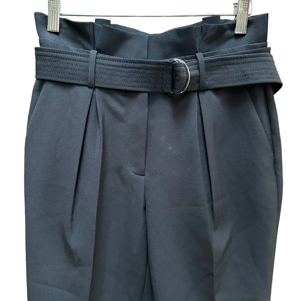 White House Black Market Tapered Ankle Belted High Rise Womens Dress Pants Sz 00
